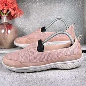 Skechers Be Light High Hopes Slip On Leather Textile Sneakers Shoes Rose Size 9
